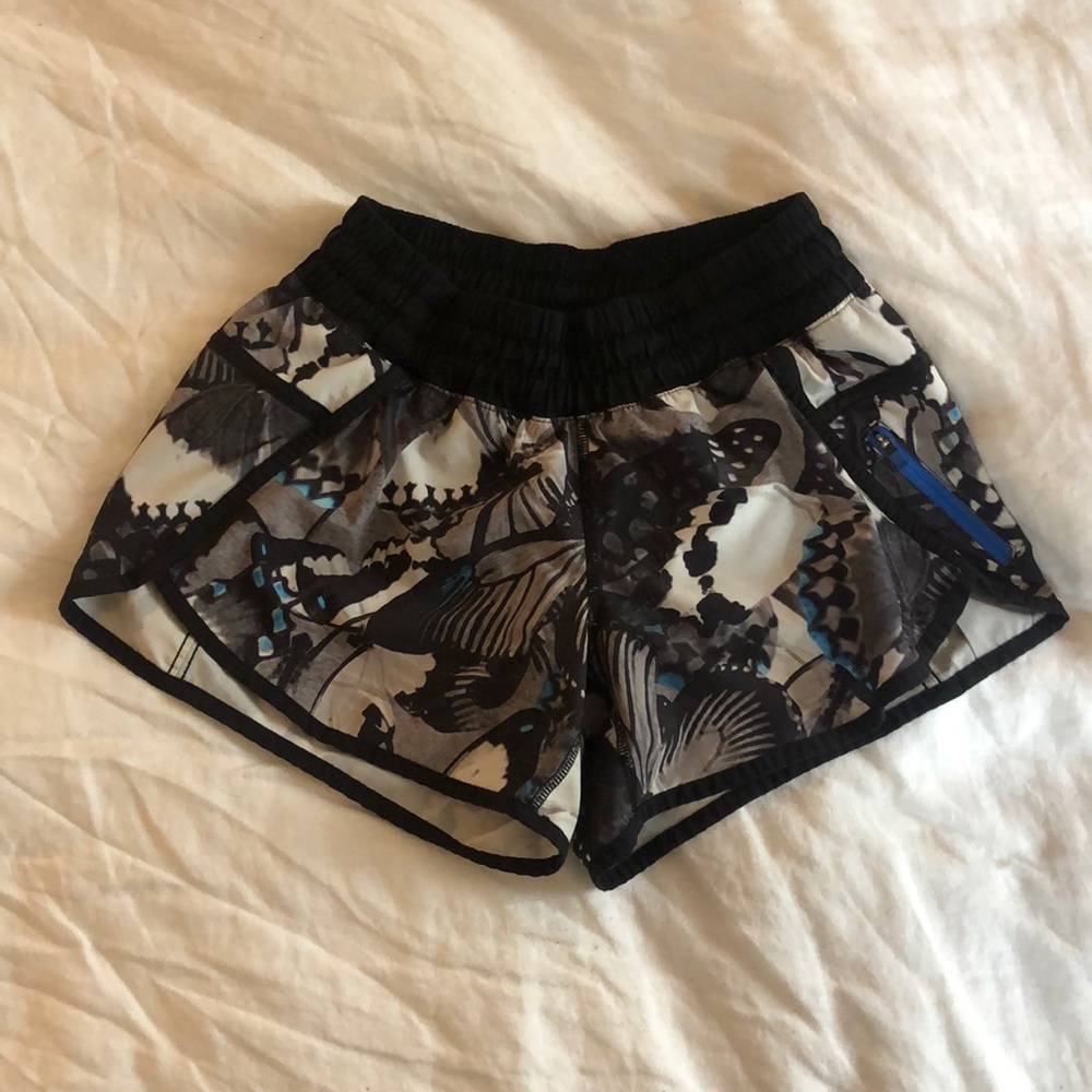 Lululemon multi-colored running shorts